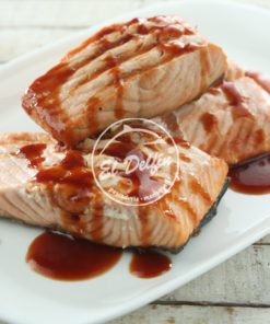 Salmón rosado con salsa agridulce-0