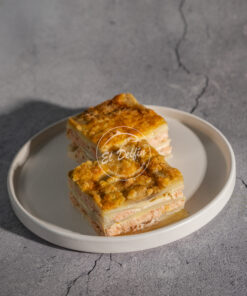 Milhojas de salmón rosado