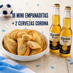 Promo Mundial | 18 Mini Empanaditas + 2 Cervezas Corona