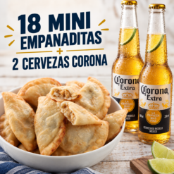 Promo| 18 Mini Empanaditas + 2 Cervezas Corona