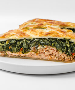 Strudel de salmon rosado y espinaca