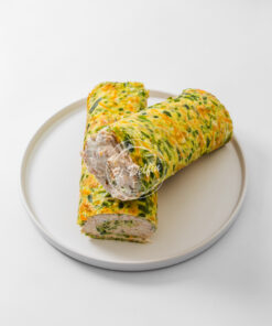 Pionono de Zucchini con Salmon ahumado y queso finlandia